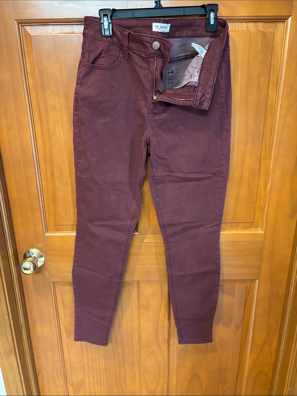 Maurices Skinny Jeans in Deep Burgundy
